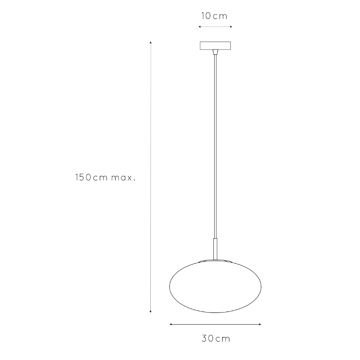 ONLI - Hängeleuchte an Schnur JANET 1xE27/6W/230V d 30 cm