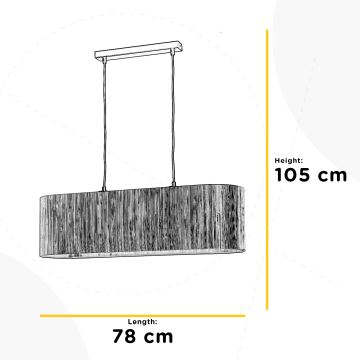 ONLI - Hängeleuchte an Schnur MADU 2xE27/22W/230V