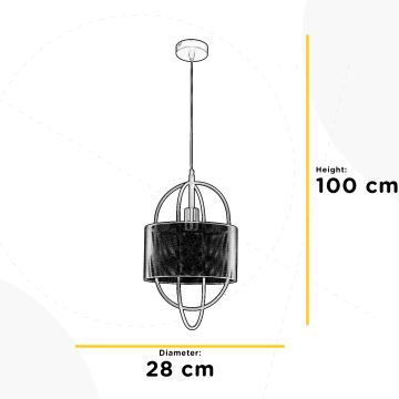 ONLI - Hängeleuchte an Schnur QUOKKA 1xE27/22W/230V