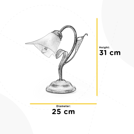 ONLI - Tischlampe LUCREZIA 1xE14/6W/230V Bronze