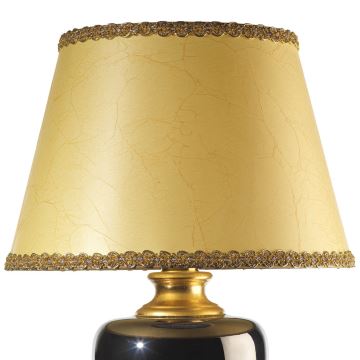 ONLI - Tischlampe MOZART 1xE27/22W/230V schwarz/golden 75 cm