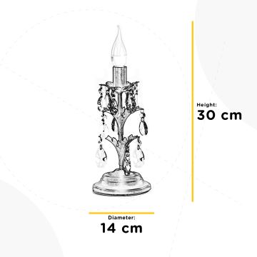 ONLI - Tischlampe TERESA 1xE14/6W/230V weiß