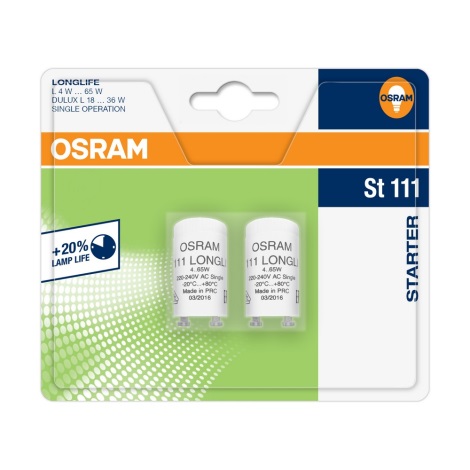 Osram,Longlife für 4-80 W Leuchtstoffröhre Starter ST111 3er Pack