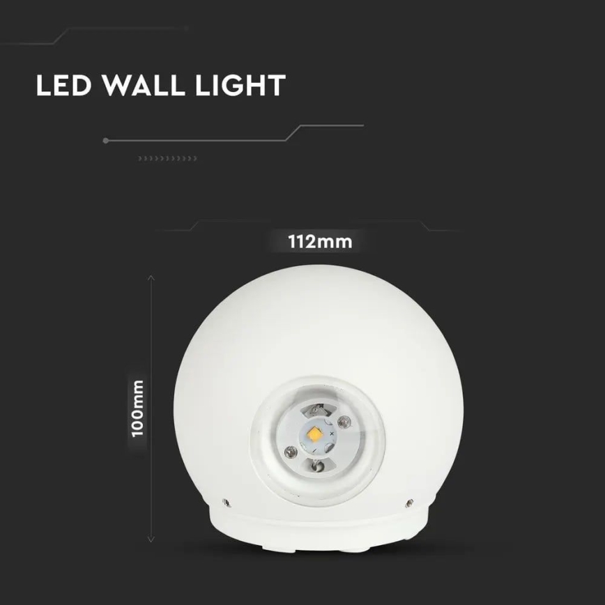 Outdoor-LED-Wandleuchte LED/6W/230V 4000K IP65 weiß