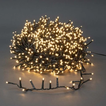 Outdoor-LED-Weihnachtslichterkette 1800xLED / 7 Funktionen 39m IP44 warmweiß