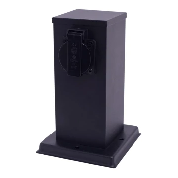 Outdoor-Steckdosensäule 1Z 230V IP44 20 cm schwarz