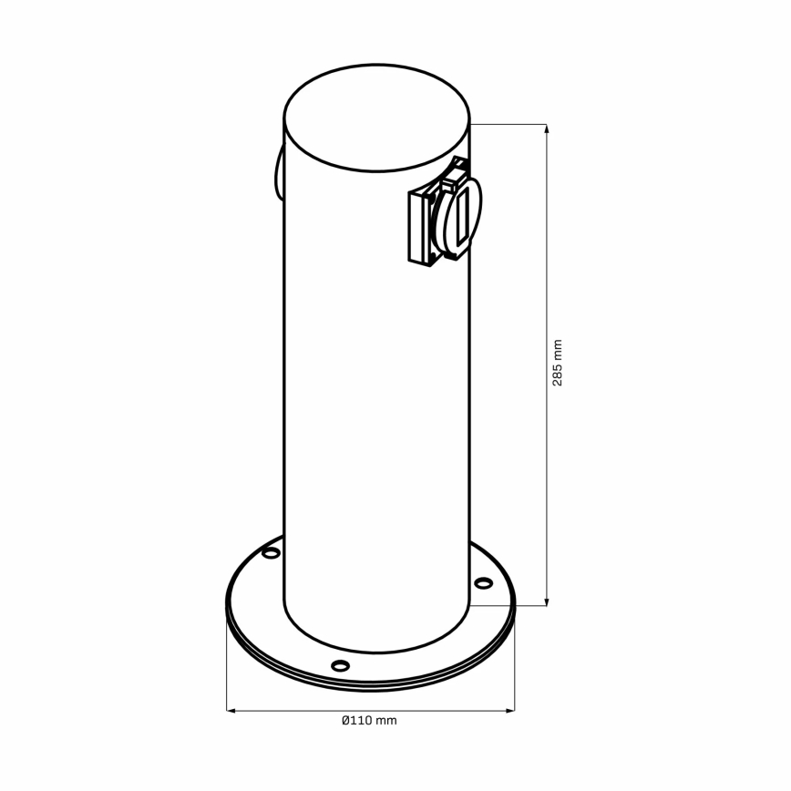 Outdoor-Steckdosensäule 2Z ELEKTRI 230V IP44