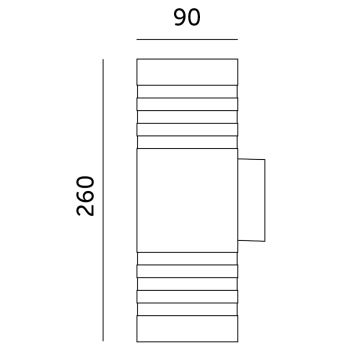 Outdoor-Wandleuchte 2xGU10/35W/230V IP54 rund schwarz