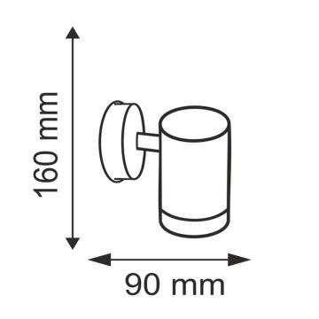 Outdoor-Wandleuchte OLIMP 2 1xGU10/8W/230V IP44 Edelstahl