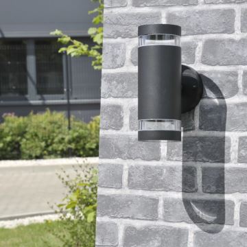 Outdoor-Wandleuchte RINO 2xGU10/12W/230V IP54 schwarz