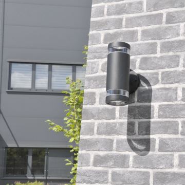 Outdoor-Wandleuchte RINO 2xGU10/12W/230V IP54 schwarz