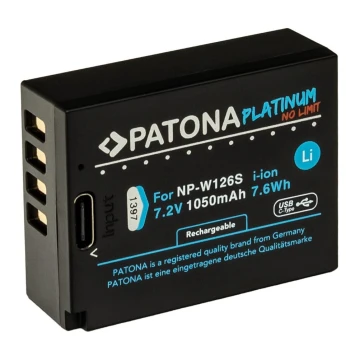 PATONA - Akku Fuji NP-W126S 1050mAh Li-Ion Platinum USB-C Aufladung