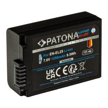 PATONA - Akku Nikon EN-EL25 1250mAh Li-Ion Platinum USB-C Aufladung
