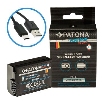 PATONA - Akku Nikon EN-EL25 1250mAh Li-Ion Platinum USB-C Aufladung