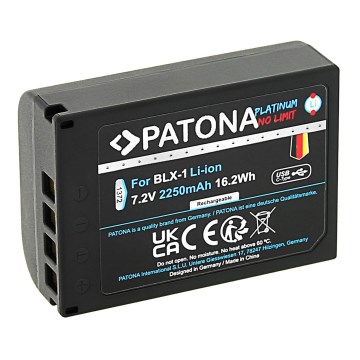 PATONA - Akku Olympus BLX-1 2400mAh Li-Ion Platinum USB-C-Aufladung