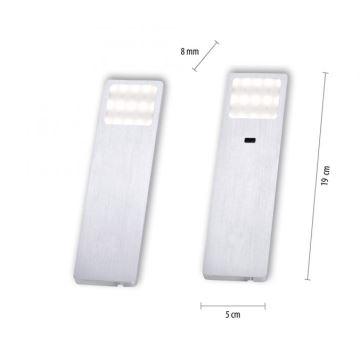 Paul Neuhaus 1120-95-2 - SET 2xLED Möbelbeleuchtung mit Sensor HELENA 2W/230V