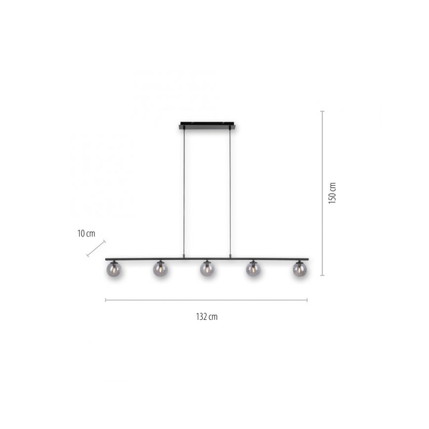 Paul Neuhaus 2026-18 - LED-Kronleuchter an Schnur WIDOW 5xG9/3W/230V