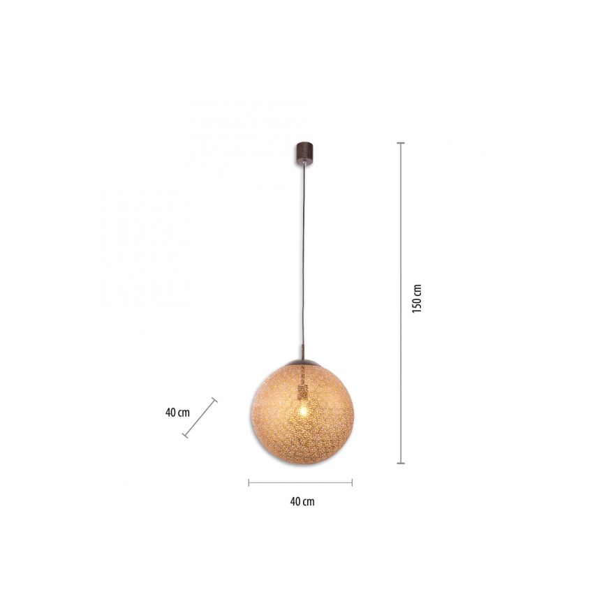 Paul Neuhaus 2421-48 - Hängeleuchte an Schnur GRETA 1xE27/60W/230V d 40 cm