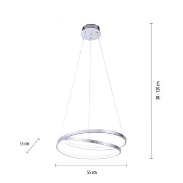 Paul Neuhaus 2472-21 - LED Dimmbarer Kronleuchter an Schnur ROMAN LED/30W/230V chrom