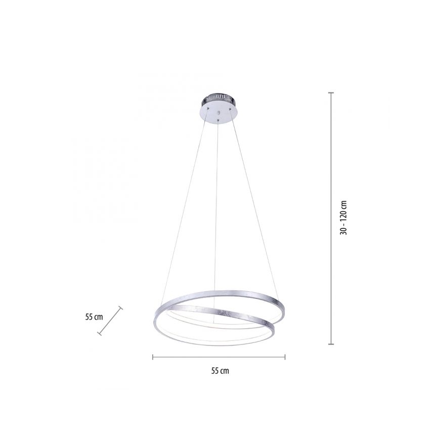 Paul Neuhaus 2472-21 - LED Dimmbarer Kronleuchter an Schnur ROMAN LED/30W/230V chrom