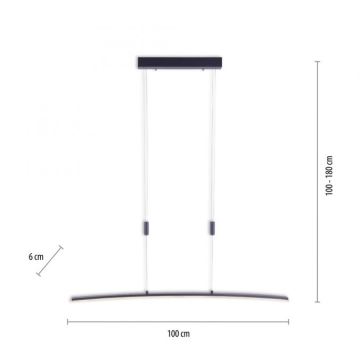 Paul Neuhaus 2530-13 - Dimmbarer LED-Kronleuchter an einer Schnur JANINA LED/27W/230V