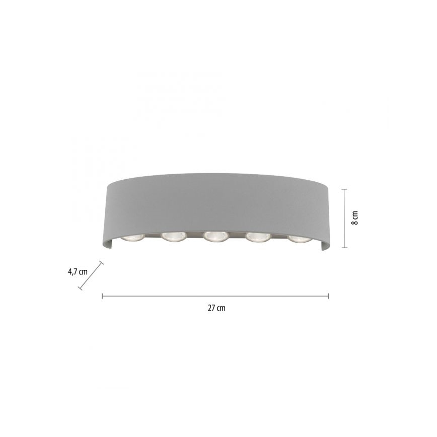 Paul Neuhaus 9489-21- LED Außenwandleuchte CARLO 10xLED/0,8W/230V IP54