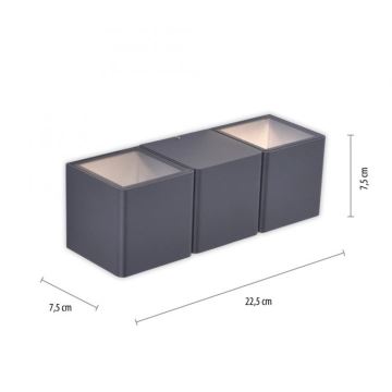 Paul Neuhaus 9658-13 - LED Außenwandleuchte MARCEL 2xLED/4W/230V IP54