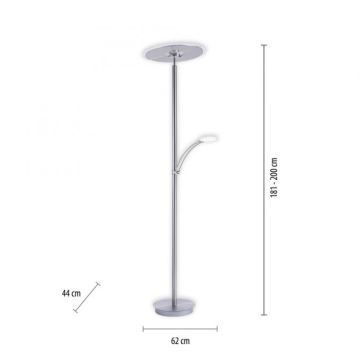 Paul Neuhaus 673-55 - LED-Dimmleuchte ARTUR 2xLED/21W+1xLED/6W/230V chrom