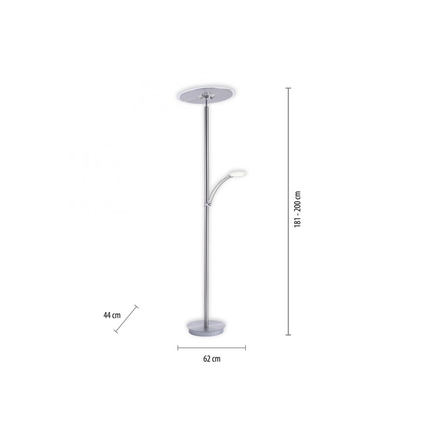 Paul Neuhaus 673-55 - LED-Dimmleuchte ARTUR 2xLED/21W+1xLED/6W/230V chrom