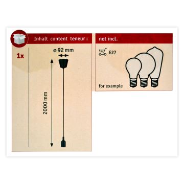 Paulmann 50346 - Stromkabel NEORDIC 1xE27/20W/230V IP44
