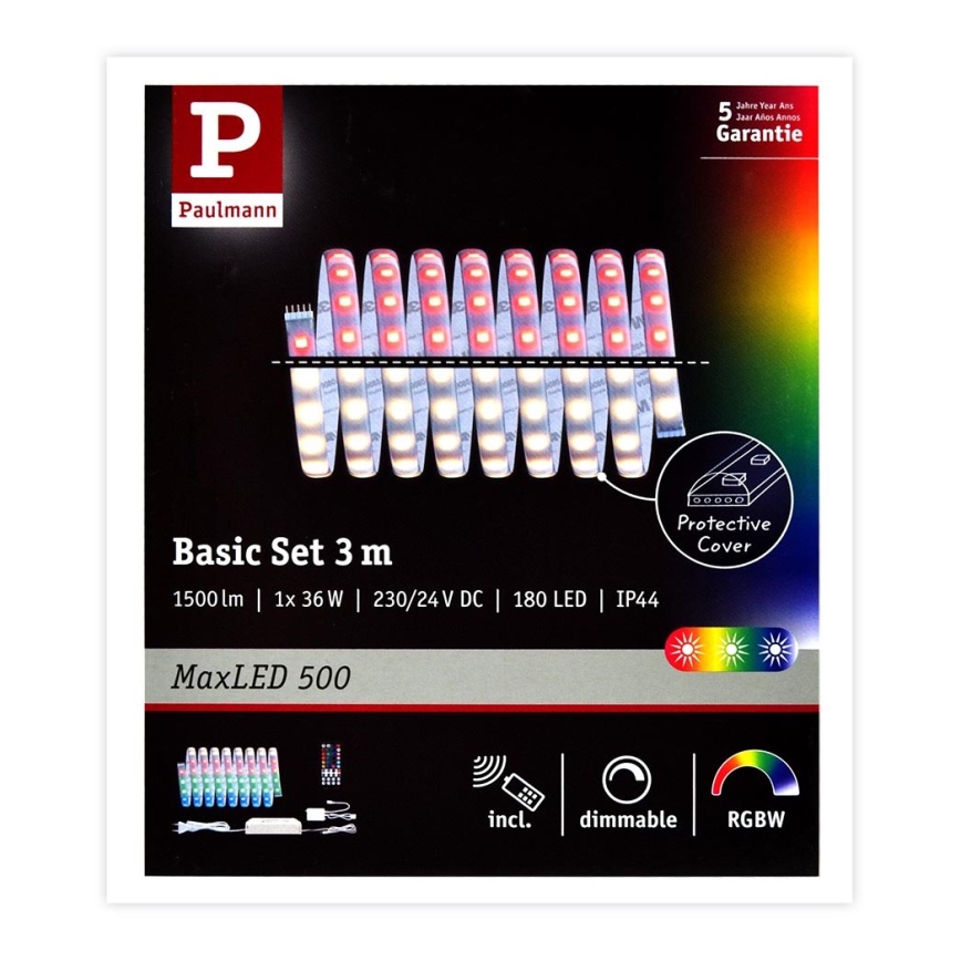 Paulmann 70628 - LED RGB/36W Dimmbarer Streifen MAXLED 3m 230V + FB