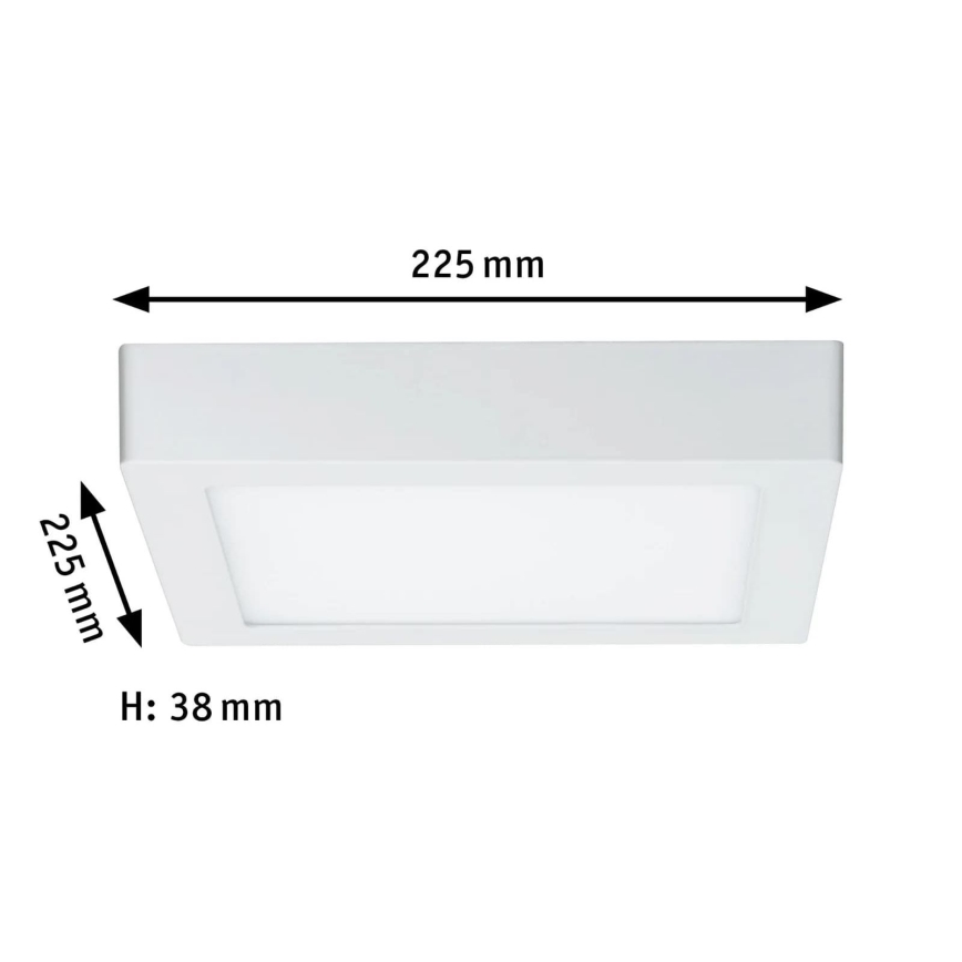 Paulmann 70645 - LED/12,5W Deckenleuchte LUNAR 230V 22,5x22,5 cm weiß