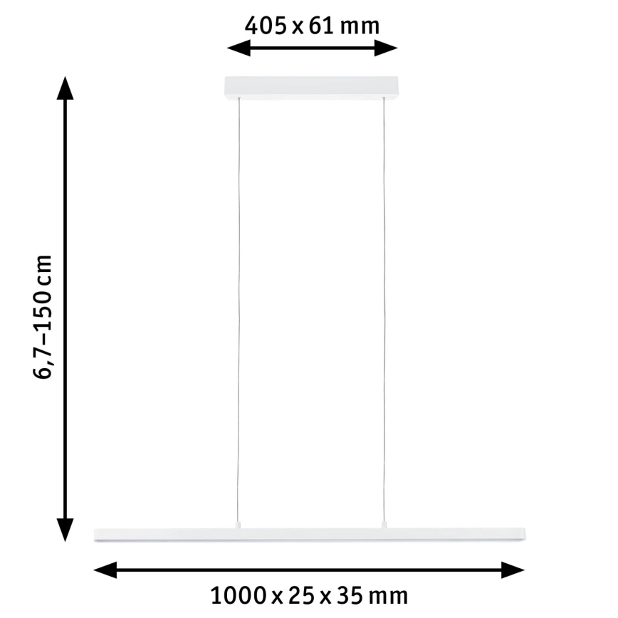 Paulmann 79901 - LED/42W Dimmbare Hängeleuchte an Schnur LENTO 230V