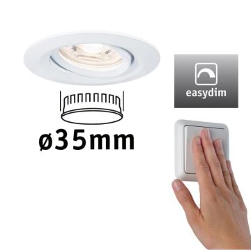 Paulmann 92970 - LED/4,2W IP23 Dimmbare Einbauleuchte für Badezimmer COIN 230V