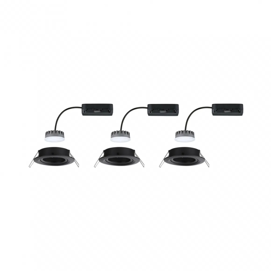 Paulmann 93080 - SET 3xLED/6W IP23 Dimmbare Einbauleuchte für Badezimmer COIN 230V