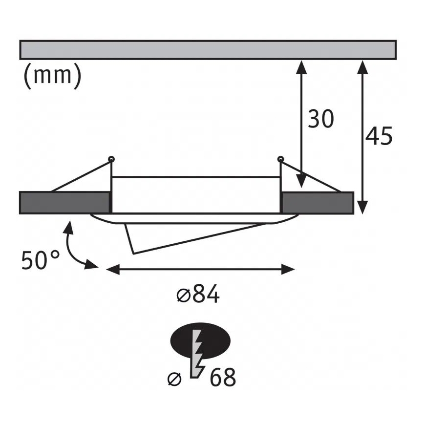 Paulmann 93080 - SET 3xLED/6W IP23 Dimmbare Einbauleuchte für Badezimmer COIN 230V