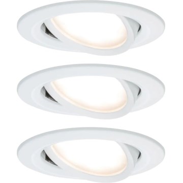 Paulmann 93485 - SET 3xLED/6W IP23 Dimmbare Einbauleuchte für Badezimmer NOVA 230V