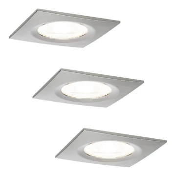 Paulmann 93615 - SET 3x LED/7W IP44 dimmbar Badezimmer Einbauleuchte