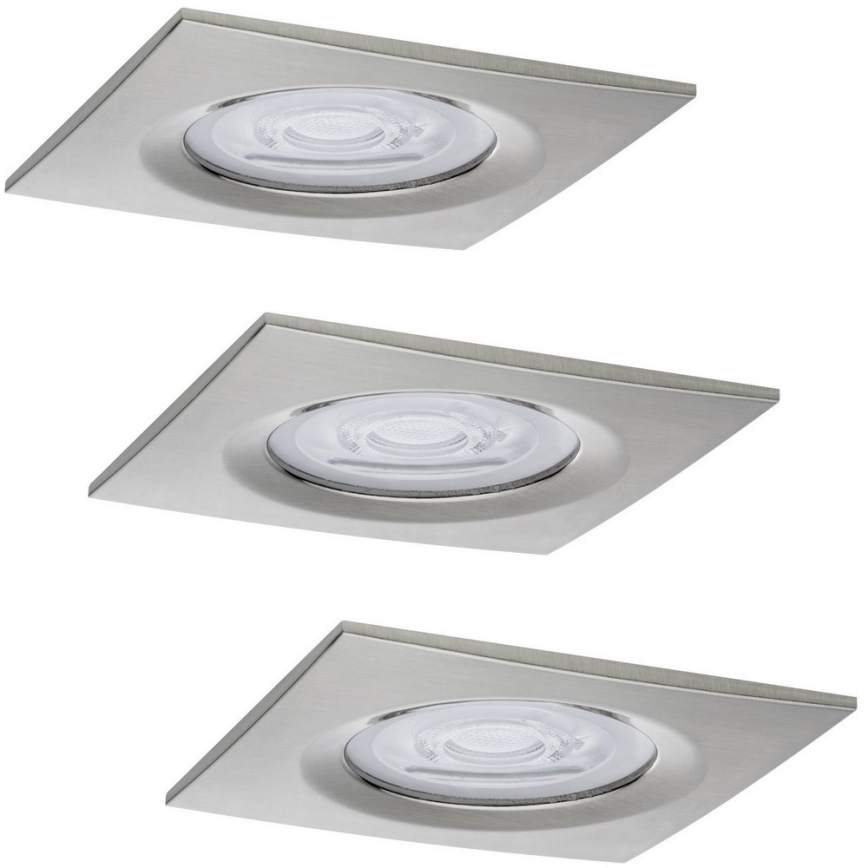 Paulmann 93615 - SET 3x LED/7W IP44 dimmbar Badezimmer Einbauleuchte