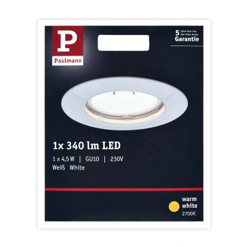 Paulmann 93658 - LED-GU10/4,5W Einbauleuchte 230V