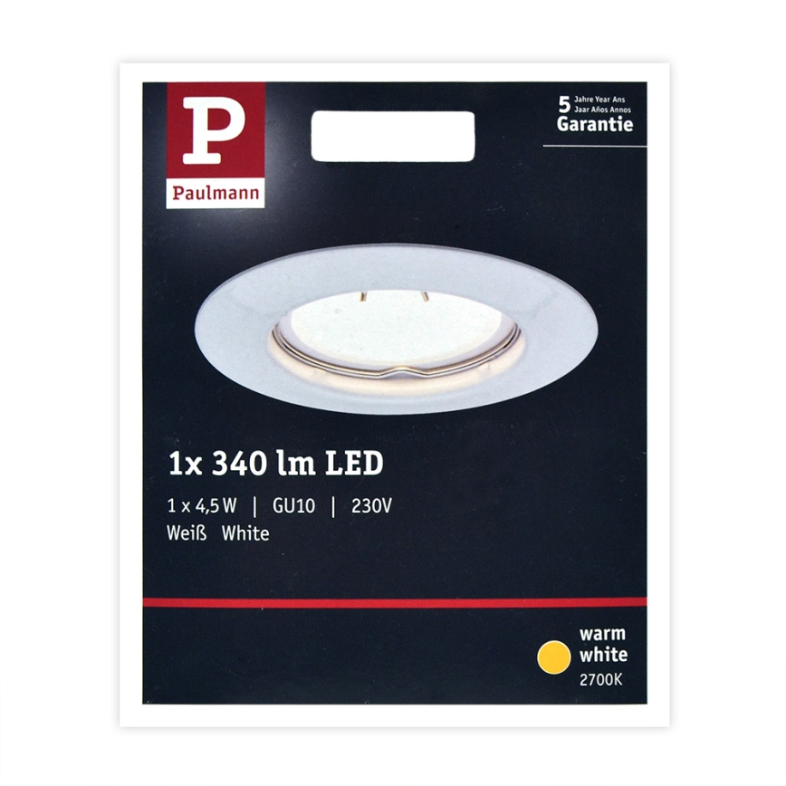 Paulmann 93658 - LED-GU10/4,5W Einbauleuchte 230V