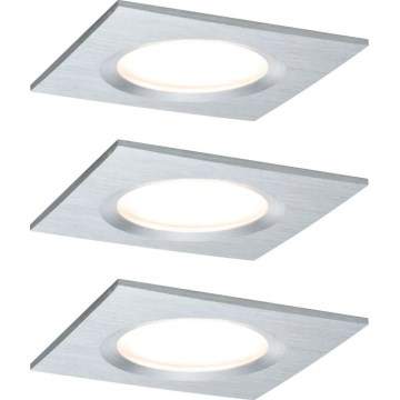 Paulmann 93895 - SET 3xLED/6W IP44 Dimmbare Einbauleuchte für Badezimmer NOVA 230V