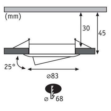 Paulmann 93966 - SET 3xLED/7W IP23 Dimmbare Badeinbauleuchte COIN 230V