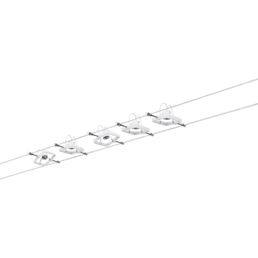 Paulmann 94134 - SET 5xGU5,3/10W Strahler für ein Seilsystem MAC 230V weiß