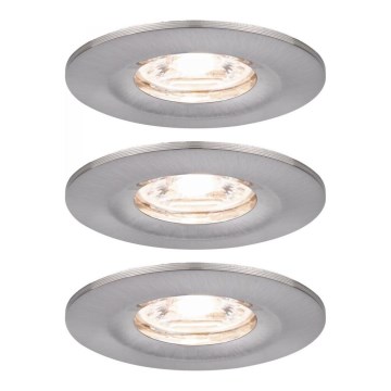 Paulmann 94301 - SET 3x LED/4W IP44 Badezimmer-Einbauleuchte NOVA 230V