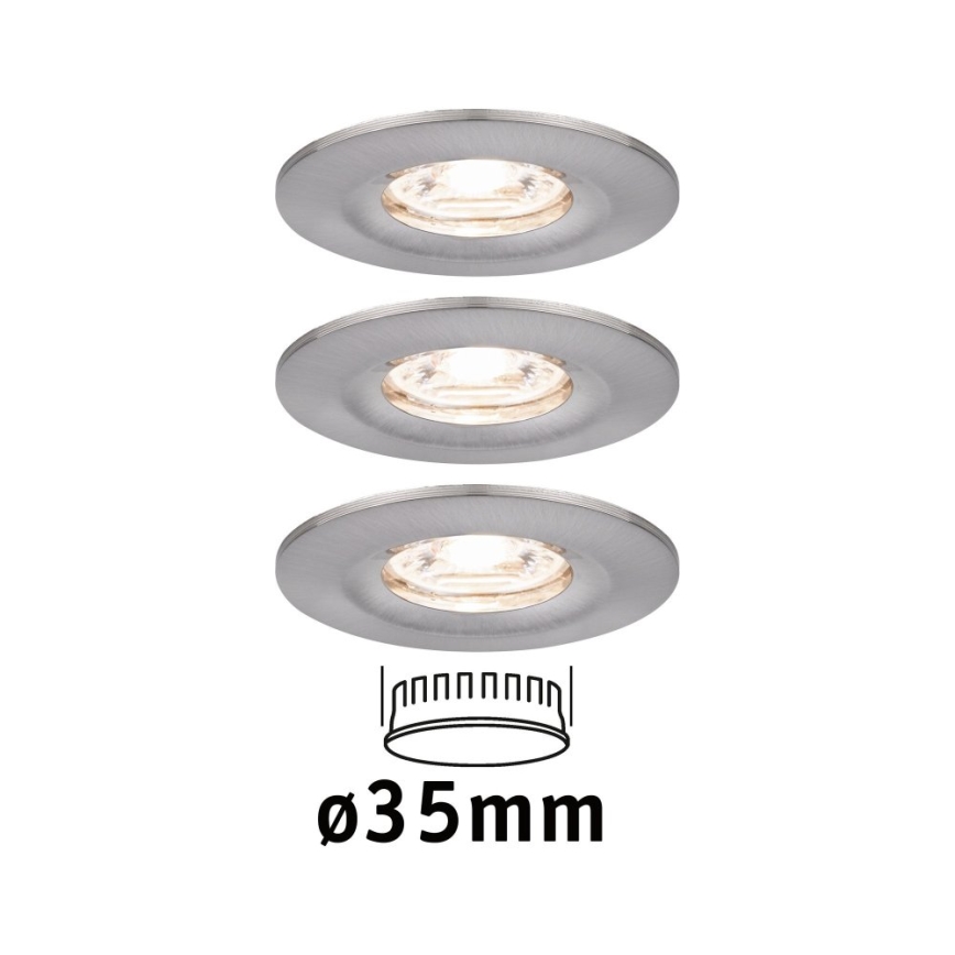 Paulmann 94301 - SET 3x LED/4W IP44 Badezimmer-Einbauleuchte NOVA 230V