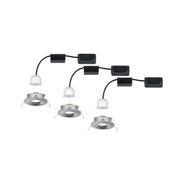 Paulmann 94301 - SET 3x LED/4W IP44 Badezimmer-Einbauleuchte NOVA 230V