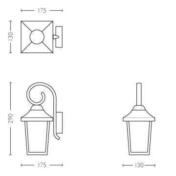 Philips - Außenleuchte 1xE27/60W/230V IP44