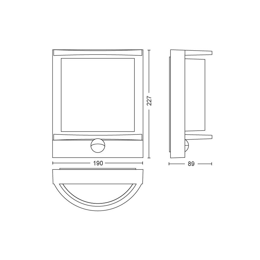 Philips - LED Auβenwandleuchte LED/12W