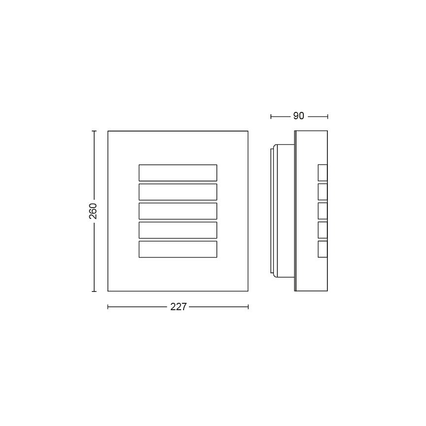 Philips - Außenwandleuchte 1xE27/60W/230V IP44 mattchrom